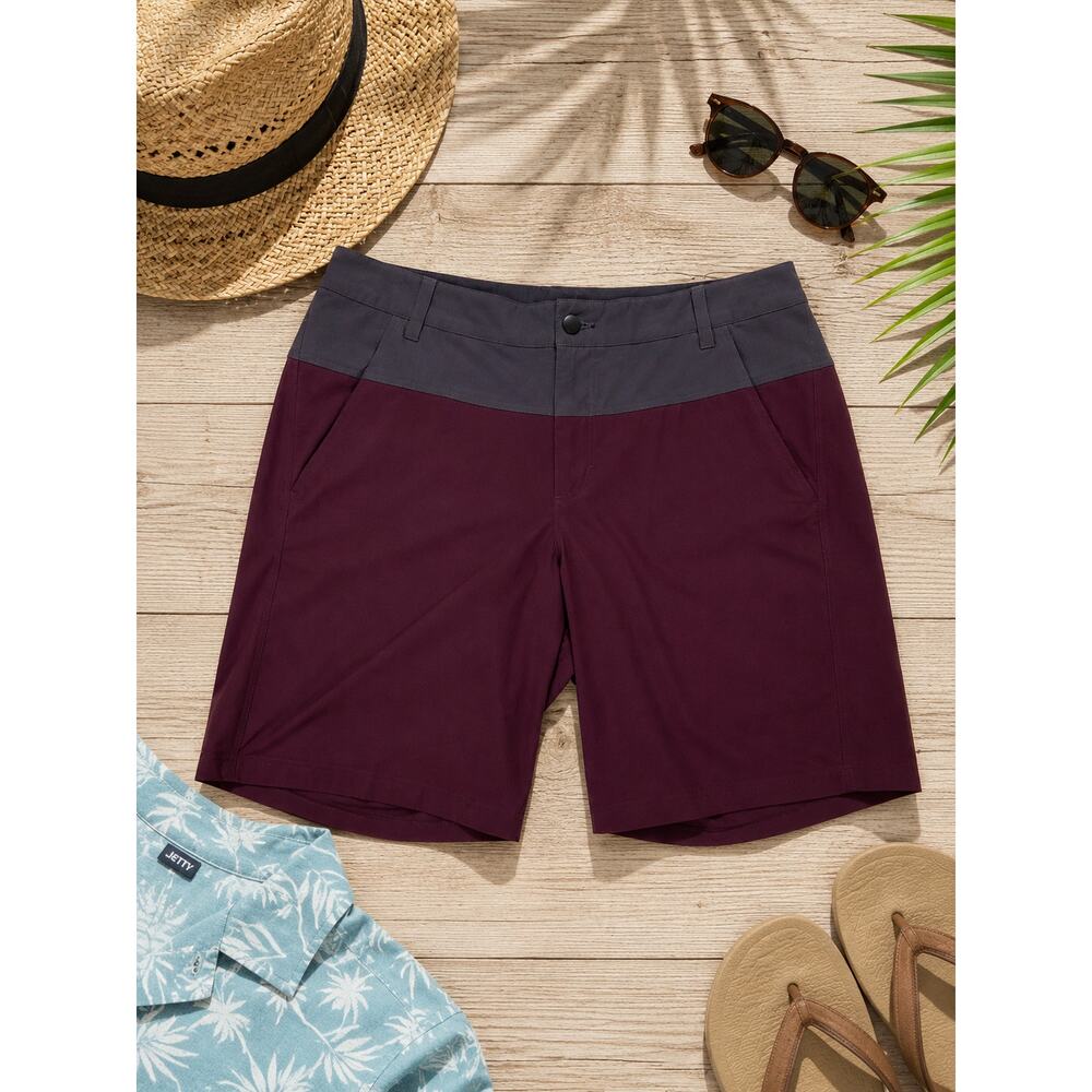 LULULEMON The Union Shorts Bordeaux Drama Deep Coal 36